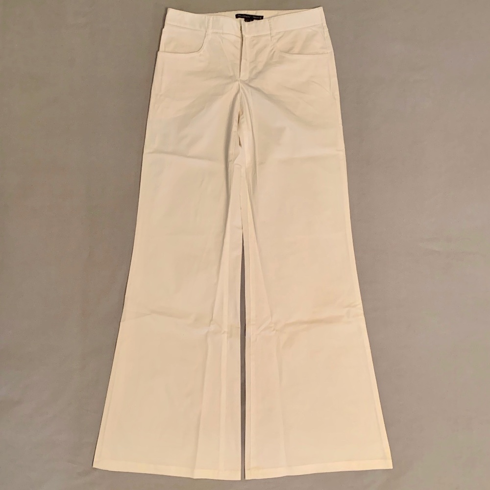 Theyskens' Theory Wide Leg Flare Pants White